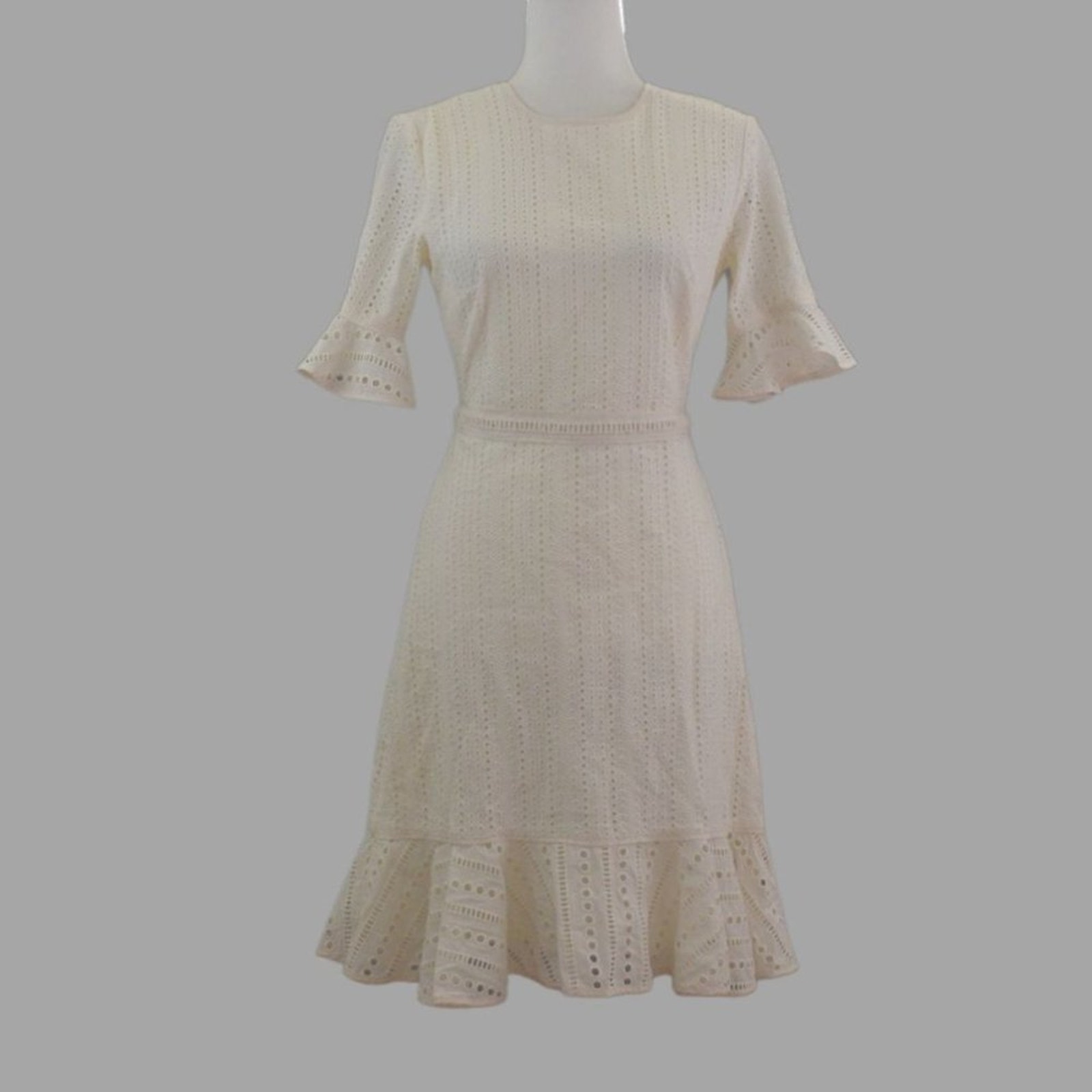 Banana Republic Women's Cotton Eyelet Dress Size 4 White